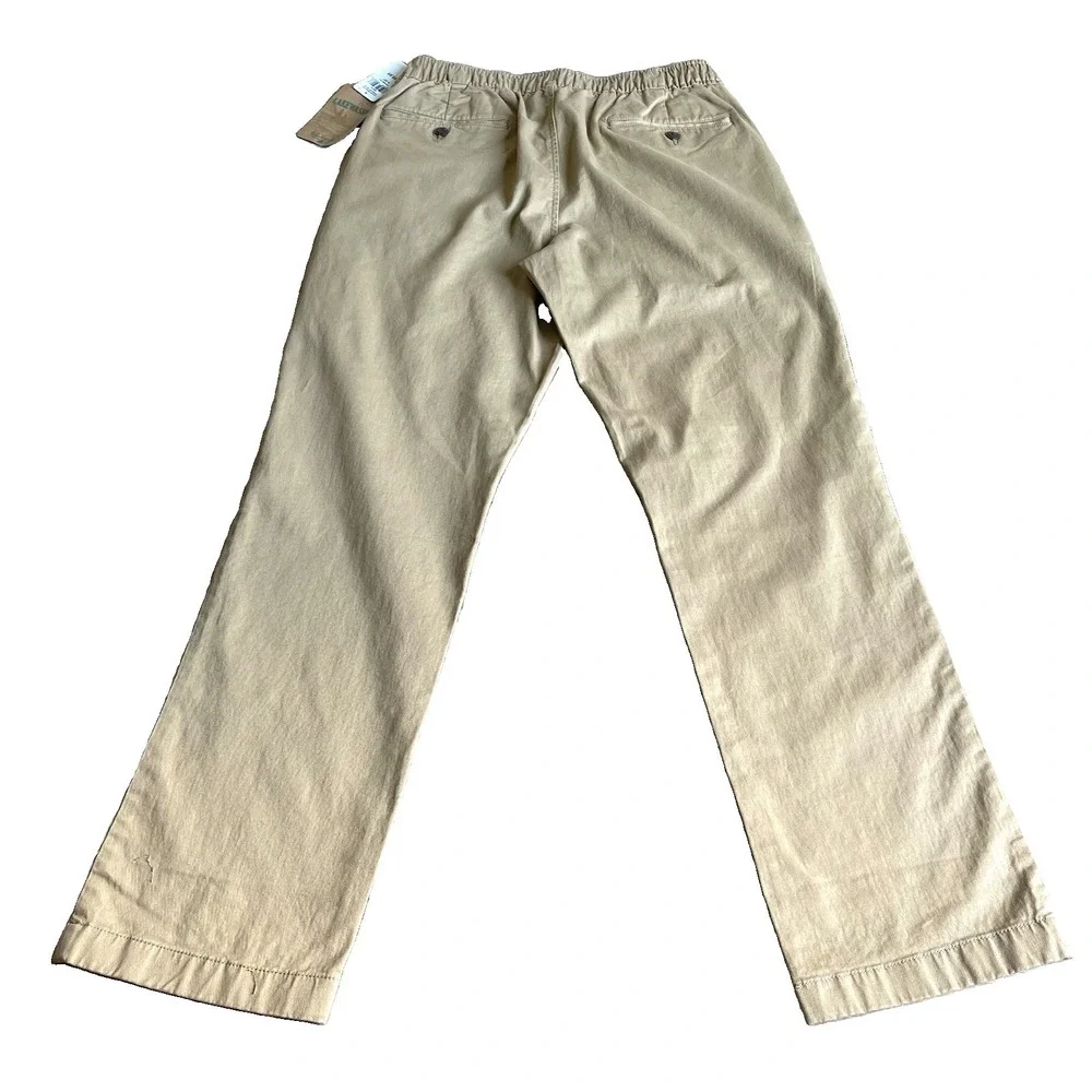 LL Bean Pants Mens 30x29 Lakewashed Standard Fit Straight Gray Khaki Lot Of 2